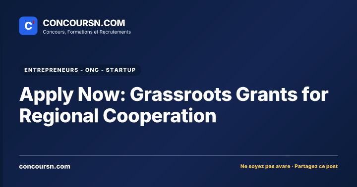 Illustration de l’article : Apply Now: Grassroots Grants for Regional Cooperation