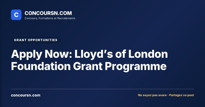 Illustration de l’article : Apply Now: Lloyd’s of London Foundation Grant Programme