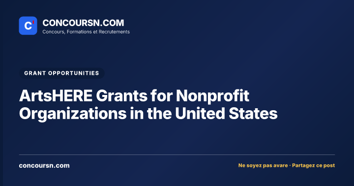 Illustration de l’article : ArtsHERE Grants for Nonprofit Organizations in the United States