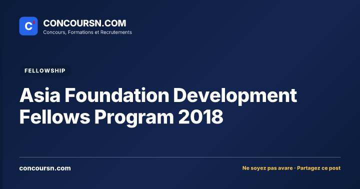 Illustration de l’article : Asia Foundation Development Fellows Program 2018
