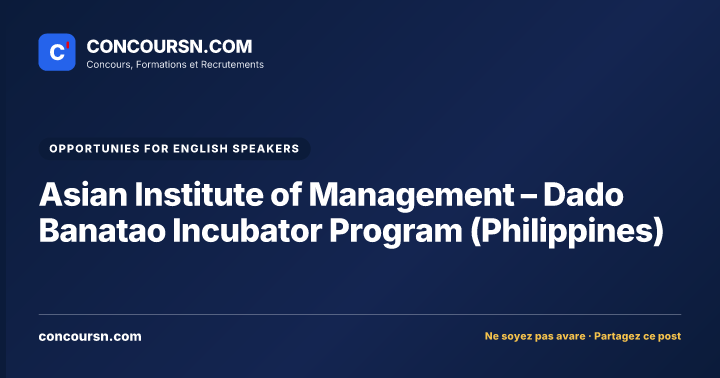 Illustration de l’article : Asian Institute of Management – Dado Banatao Incubator Program (Philippines)