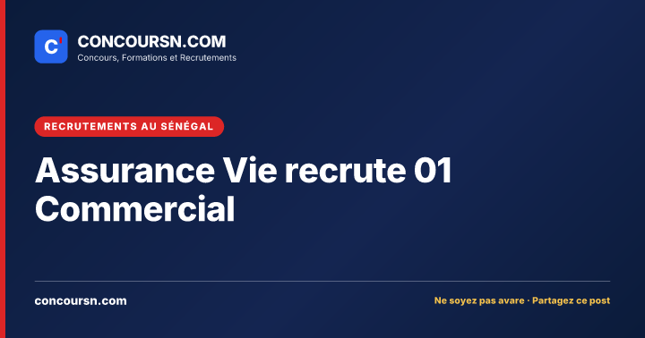 Illustration de l’article : Assurance Vie recrute 01 Commercial
