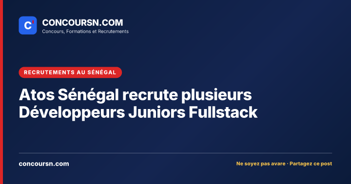 Illustration de l’article : Atos Sénégal recrute plusieurs Développeurs Juniors Fullstack