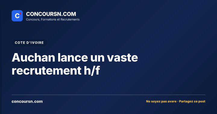 Illustration de l’article : Auchan lance un vaste recrutement h/f