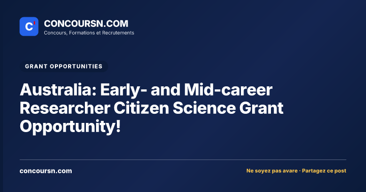 Illustration de l’article : Australia: Early- and Mid-career Researcher Citizen Science Grant Opportunity!