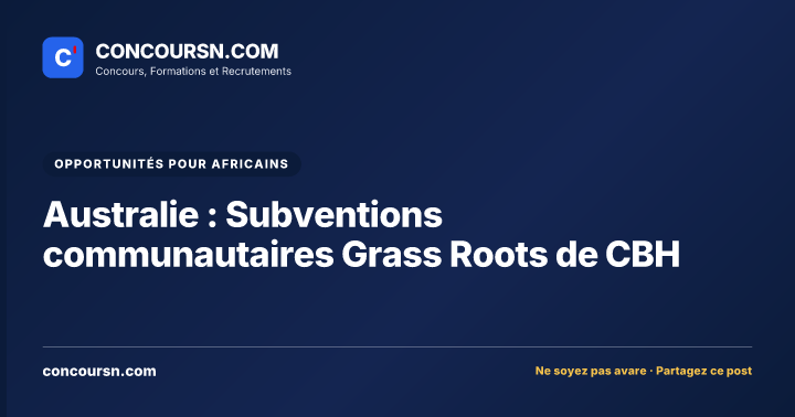 Illustration de l’article : Australie : Subventions communautaires Grass Roots de CBH