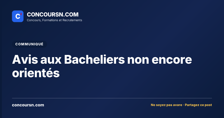 Illustration de l’article : Avis aux Bacheliers non encore orientés