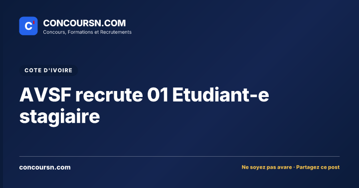 Illustration de l’article : AVSF recrute 01 Etudiant-e stagiaire