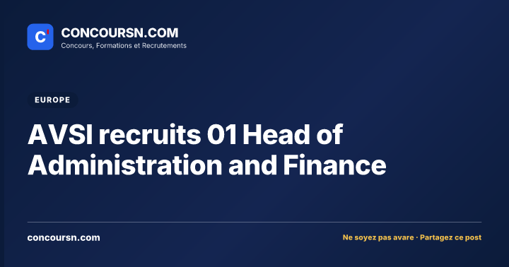 AVSI recruits 01 Head of Administration and Finance