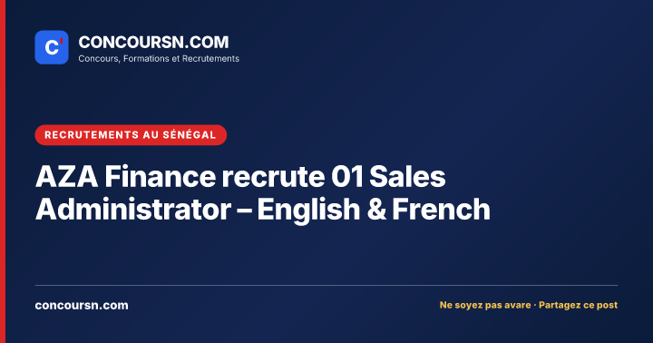 Illustration de l’article : AZA Finance recrute 01 Sales Administrator – English & French