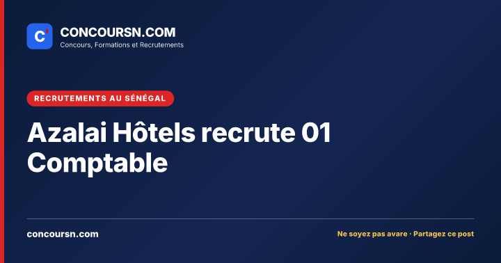 Illustration de l’article : Azalai Hôtels recrute 01 Comptable