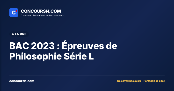 Illustration de l’article : BAC 2023 : Épreuves de Philosophie Série L