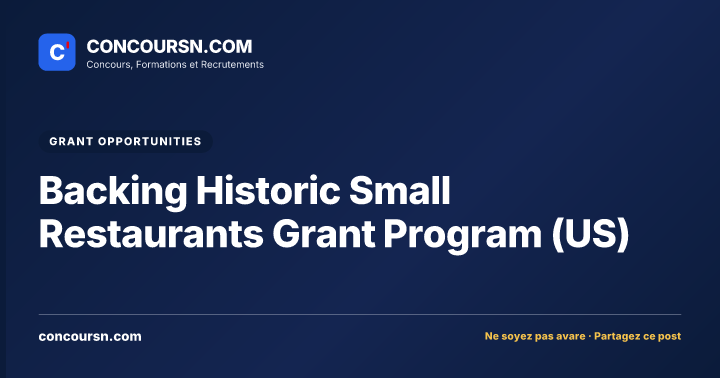 Illustration de l’article : Backing Historic Small Restaurants Grant Program (US)