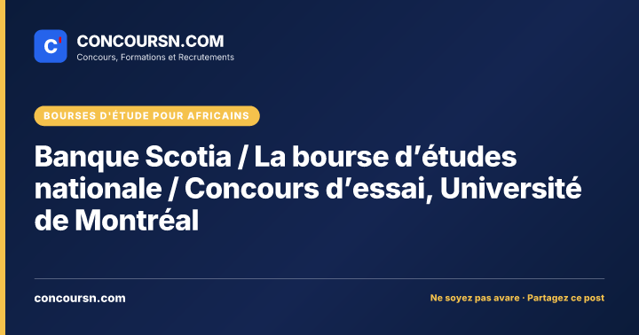 Illustration de l’article : Banque Scotia / La bourse d’études nationale / Concours d’essai, Université de Montréal
