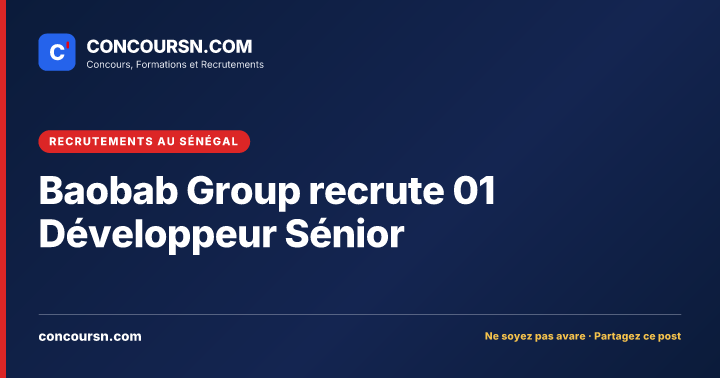 Illustration de l’article : Baobab Group recrute 01 Développeur Sénior