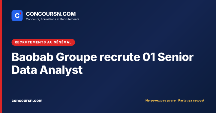 Illustration de l’article : Baobab Groupe recrute 01 Senior Data Analyst