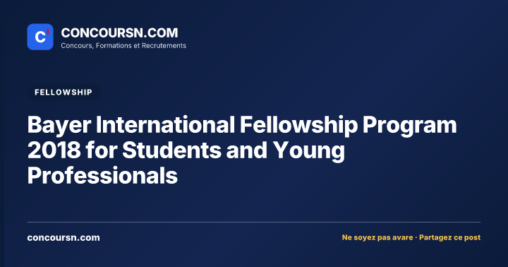 Illustration de l’article : Bayer International Fellowship Program 2018 for Students and Young Professionals