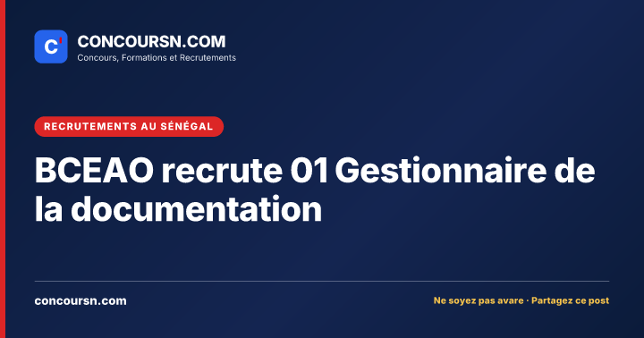 Illustration de l’article : BCEAO recrute 01 Gestionnaire de la documentation
