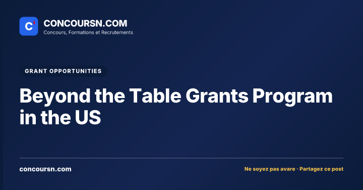 Illustration de l’article : Beyond the Table Grants Program in the US