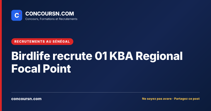 Illustration de l’article : Birdlife recrute 01 KBA Regional Focal Point
