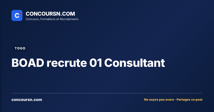Illustration de l’article : BOAD recrute 01 Consultant