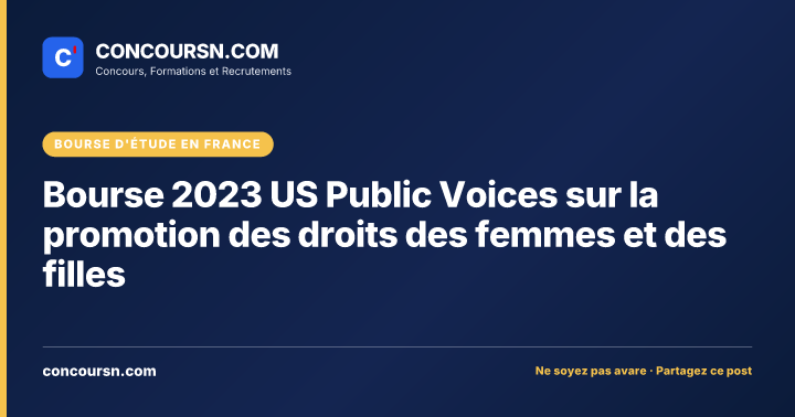Illustration de l’article : Bourse 2023 US Public Voices sur la promotion des droits des femmes et des filles