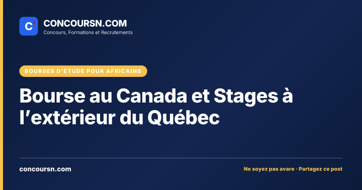 Illustration de l’article : Bourse au Canada et Stages à l’extérieur du Québec