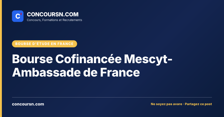 Illustration de l’article : Bourse Cofinancée Mescyt-Ambassade de France