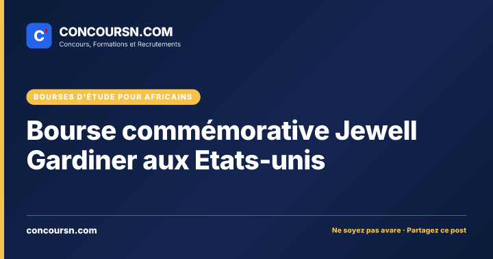 Illustration de l’article : Bourse commémorative Jewell Gardiner aux Etats-unis