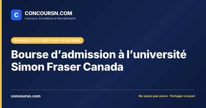 Illustration de l’article : Bourse d’admission à l’université Simon Fraser Canada