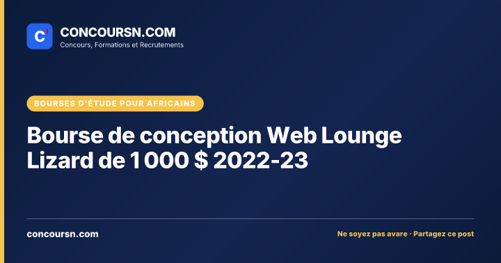 Bourse de conception Web Lounge Lizard de 1 000 $ 2022-23