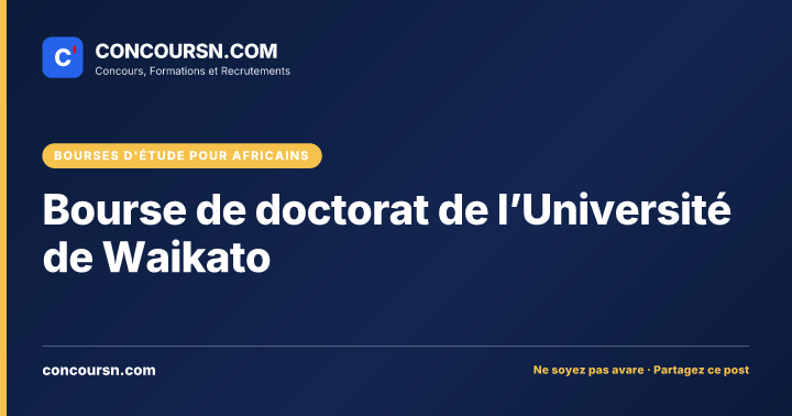 Illustration de l’article : Bourse de doctorat de l’Université de Waikato