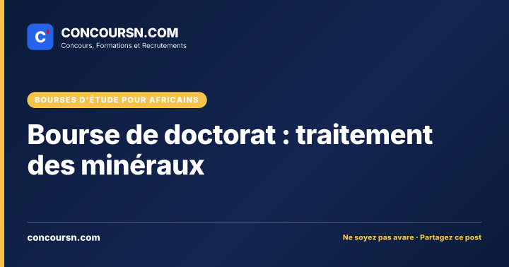 Illustration de l’article : Bourse de doctorat : traitement des minéraux