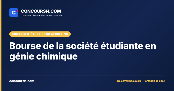 Illustration de l’article : Bourse de la société étudiante en génie chimique