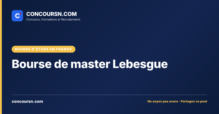 Illustration de l’article : Bourse de master Lebesgue