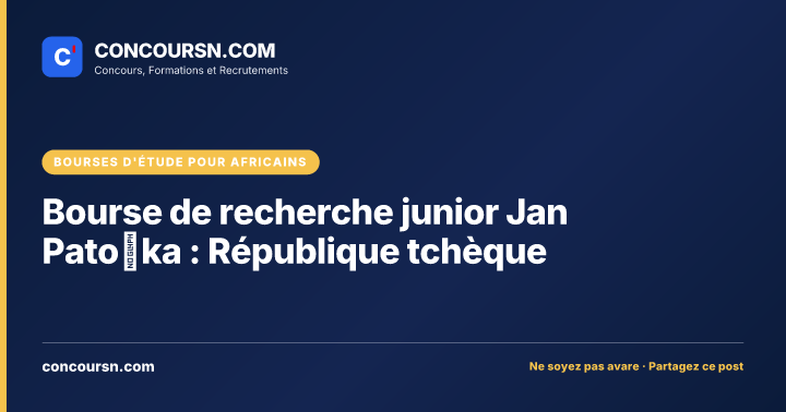 Bourse de recherche junior Jan Patočka : République tchèque