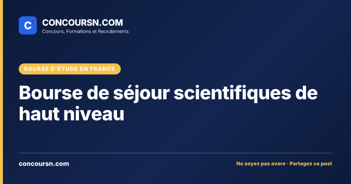 Illustration de l’article : Bourse de séjour scientifiques de haut niveau