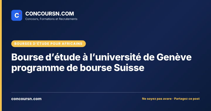 Illustration de l’article : Bourse d’étude à l’université de Genève programme de bourse Suisse