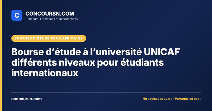 Illustration de l’article : Bourse d’étude à l’université UNICAF différents niveaux pour étudiants internationaux