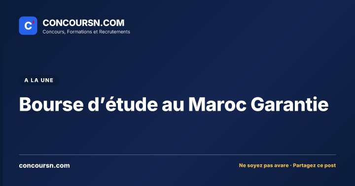 Illustration de l’article : Bourse d’étude au Maroc Garantie
