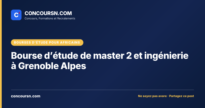 Illustration de l’article : Bourse d’étude de master 2 et ingénierie à Grenoble Alpes