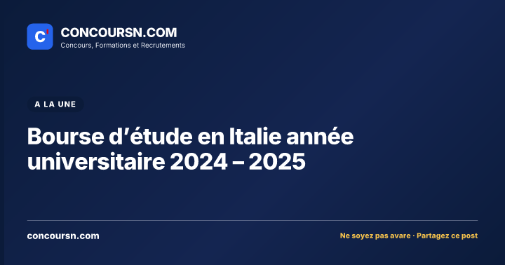 Illustration de l’article : Bourse d’étude en Italie année universitaire 2024 – 2025