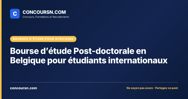 Illustration de l’article : Bourse d’étude Post-doctorale en Belgique pour étudiants internationaux