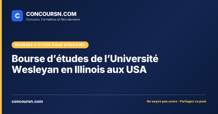 Illustration de l’article : Bourse d’études de l’Université Wesleyan en Illinois aux USA