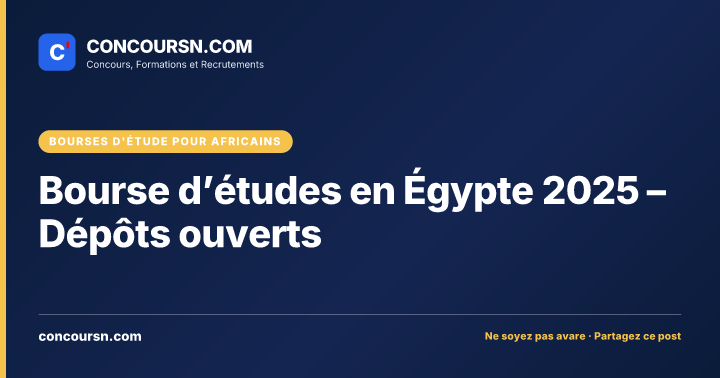 Illustration de l’article : Bourse d’études en Égypte 2025 – Dépôts ouverts