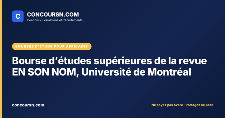 Illustration de l’article : Bourse d’études supérieures de la revue EN SON NOM, Université de Montréal