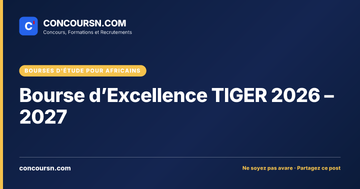 Illustration de l’article : Bourse d’Excellence TIGER 2026 – 2027