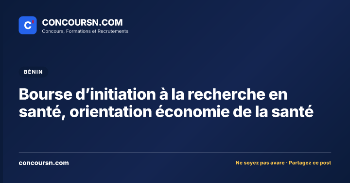 Illustration de l’article : Bourse d’initiation à la recherche en santé, orientation économie de la santé