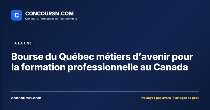 Illustration de l’article : Bourse du Québec métiers d’avenir pour la formation professionnelle au Canada
