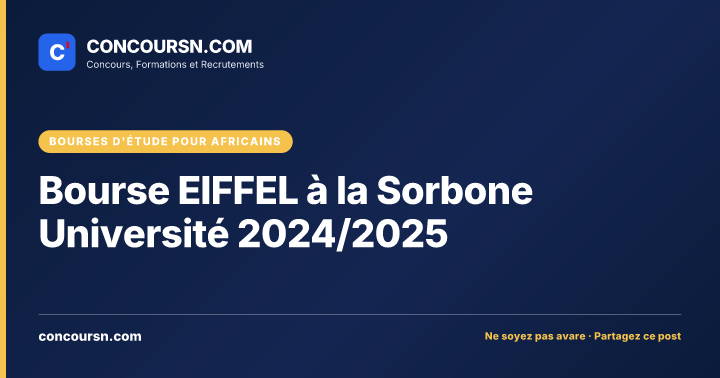 Bourse EIFFEL à la Sorbone Université 2024/2025